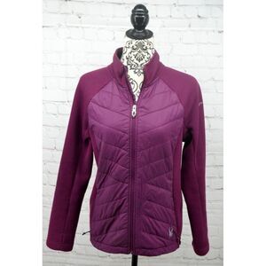 SPYDER Women's Nova Full Zip Hybrid Jacket SIZE MEDIUM Purple